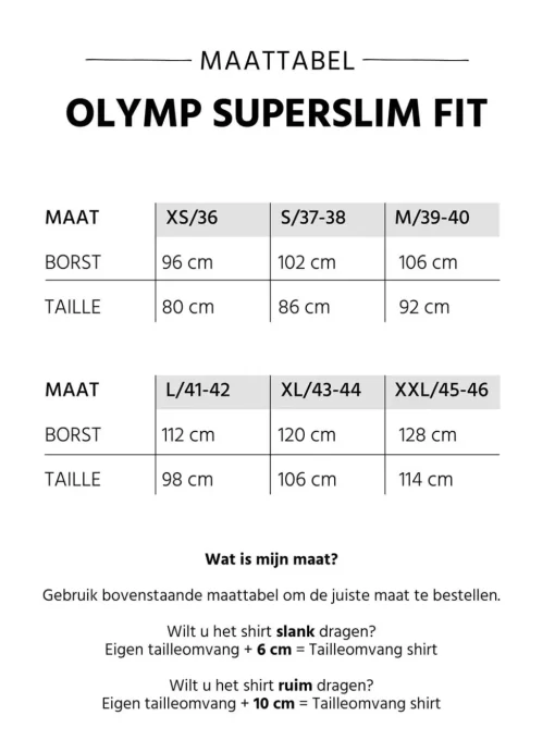 OLYMP business overhemd Super Slim Fit 251924 Blauw Fashion