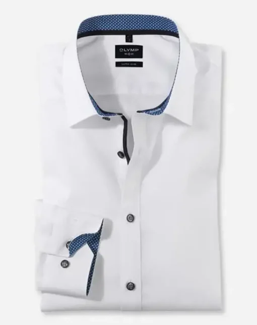 OLYMP business overhemd Super Slim Fit 077464 Marine Clearance