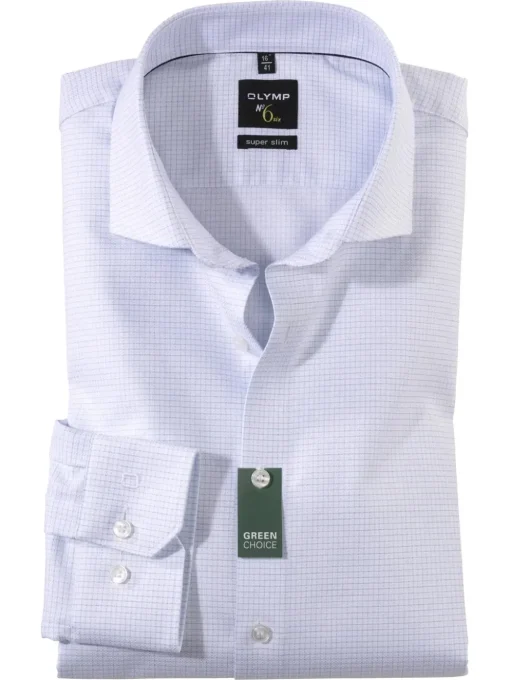 OLYMP extra lange mouw overhemd Super Slim Fit 258889 Wit Clearance