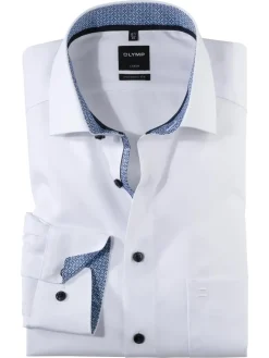 OLYMP extra lange mouw overhemd 074369 Wit Discount