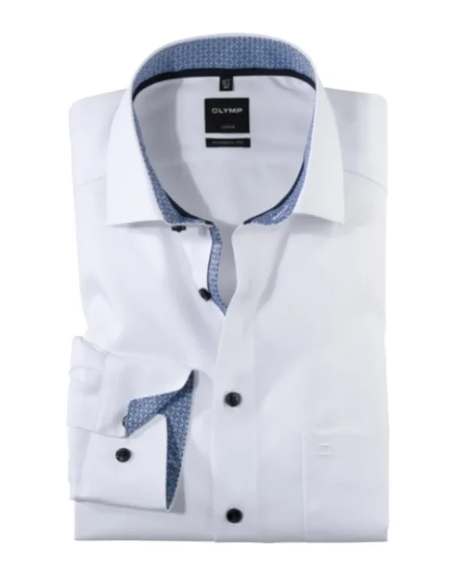 OLYMP extra lange mouw overhemd 074369 Wit Discount