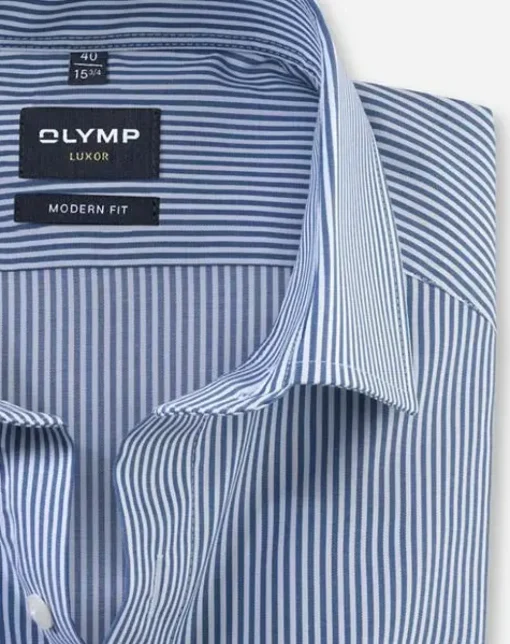OLYMP extra lange mouw overhemd 074669 Marine Online