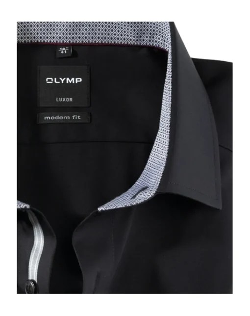 OLYMP extra lange mouw overhemd 044069 Zwart Online