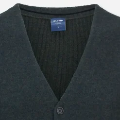 OLYMP gilet Modern Fit 537148 Olijf groen Sale