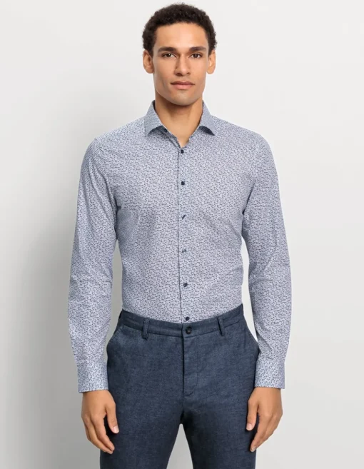 OLYMP jersey overhemd Body fit 216264 Marine New