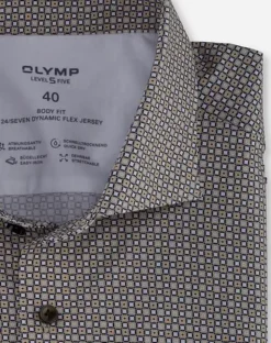 OLYMP jersey overhemd Body fit 219654 Naturel Outlet