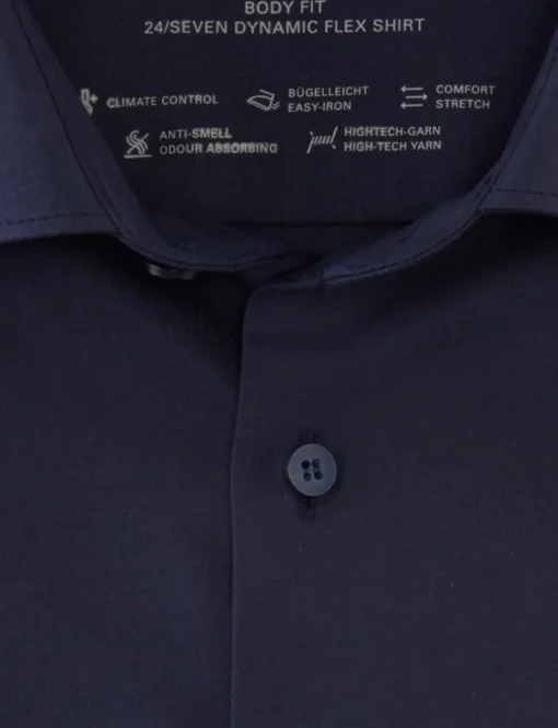 OLYMP jersey overhemd Body fit 073464 Marine Discount