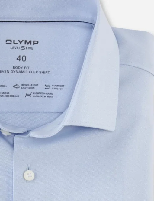 OLYMP jersey overhemd Body fit 073464 Blauw Hot