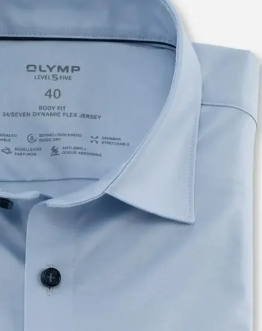 OLYMP jersey overhemd Body fit 200864 Hemels Blauw Best