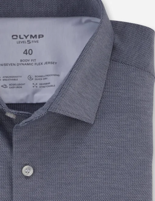 OLYMP jersey overhemd Body fit 208964 Marine Sale