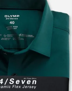 OLYMP jersey overhemd Body fit 200864 Donker Groen Sale