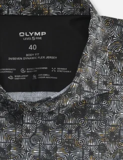 OLYMP jersey overhemd Body fit 201224 Olijf groen Sale