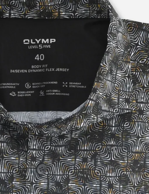 OLYMP jersey overhemd Body fit 201224 Olijf groen Sale