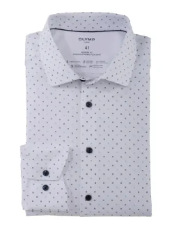 OLYMP jersey overhemd Modern Fit 125054 Blauw Clearance