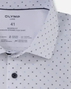 OLYMP jersey overhemd Modern Fit 125054 Blauw Clearance