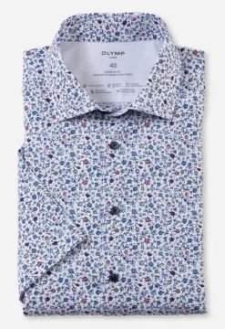 OLYMP jersey overhemd Modern Fit 128352 Blauw Hot