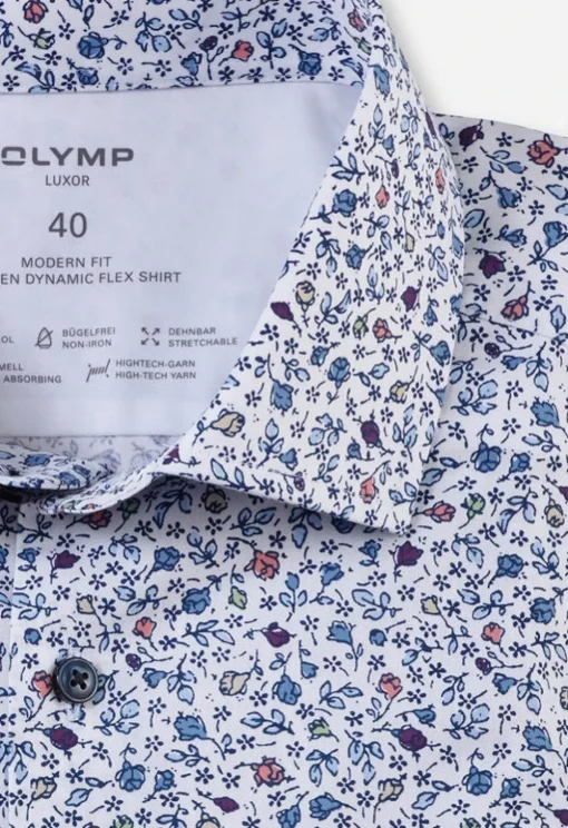 OLYMP jersey overhemd Modern Fit 128352 Blauw Hot