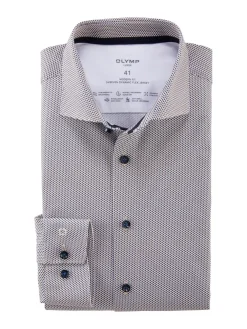 OLYMP jersey overhemd Modern Fit 121834 Naturel Outlet