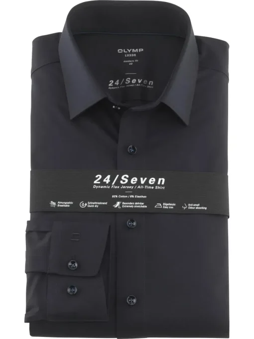OLYMP jersey overhemd Modern Fit 120264 Marine Sale