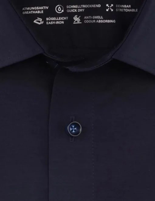 OLYMP jersey overhemd Modern Fit 120264 Marine Sale