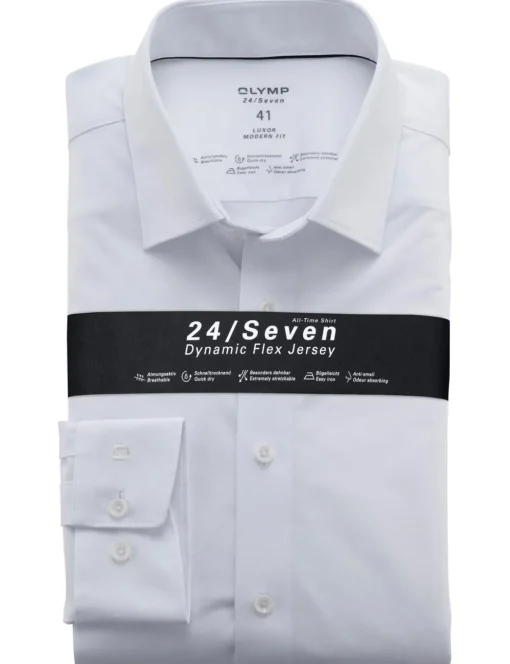 OLYMP jersey overhemd Modern Fit 120264 Wit New