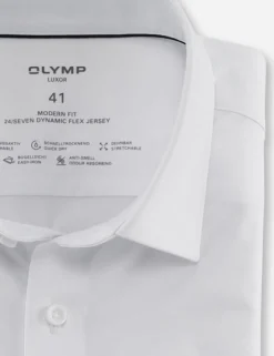 OLYMP jersey overhemd Modern Fit 120264 Wit New
