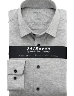 OLYMP jersey overhemd Modern Fit 120264 Grijs Best