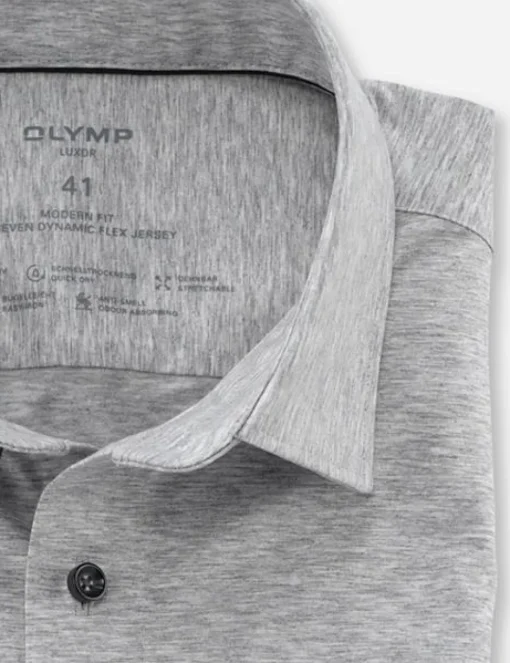 OLYMP jersey overhemd Modern Fit 120264 Grijs Best