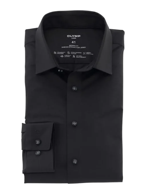 OLYMP jersey overhemd Modern Fit 120264 Zwart Best