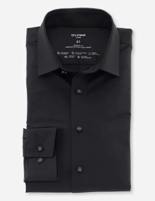 OLYMP jersey overhemd Modern Fit 120264 Zwart Best