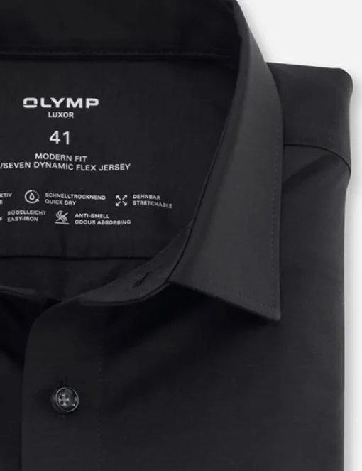 OLYMP jersey overhemd Modern Fit 120264 Zwart Best