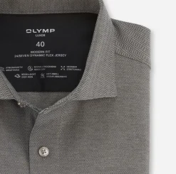 OLYMP jersey overhemd Modern Fit 121824 Naturel Fashion