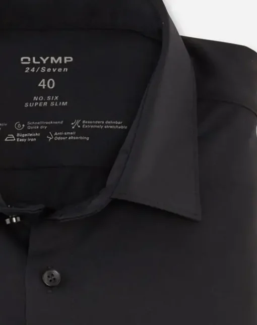 OLYMP jersey overhemd Super Slim Fit 251264 Zwart New