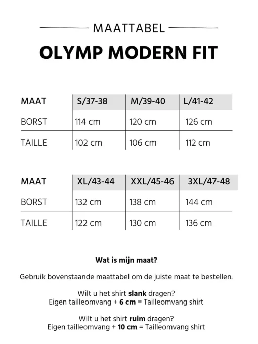 OLYMP overhemd Modern Fit 124852 Multicolor New