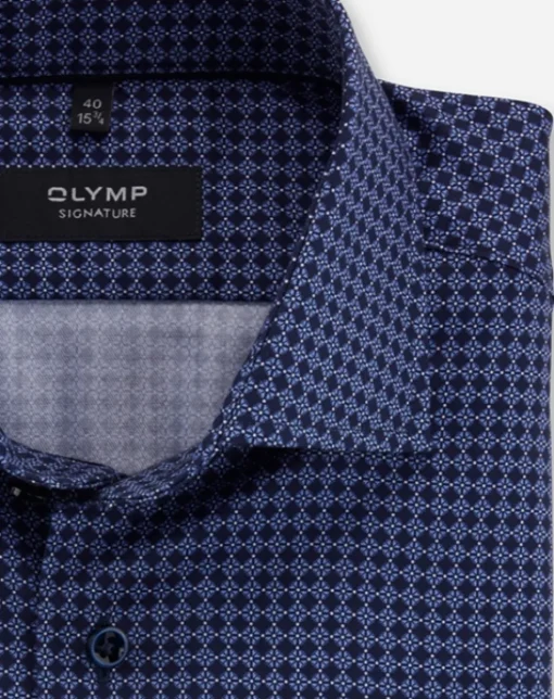 OLYMP SIGNATURE business overhemd Tailored Fit 853544 Donker Blauw Outlet