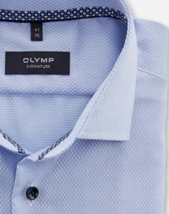 OLYMP SIGNATURE business overhemd Tailored Fit 850034 Blauw Sale