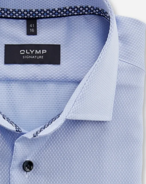 OLYMP SIGNATURE business overhemd Tailored Fit 850034 Blauw Sale