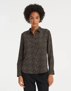 Opus blouse 10007210959147 Zwart Discount
