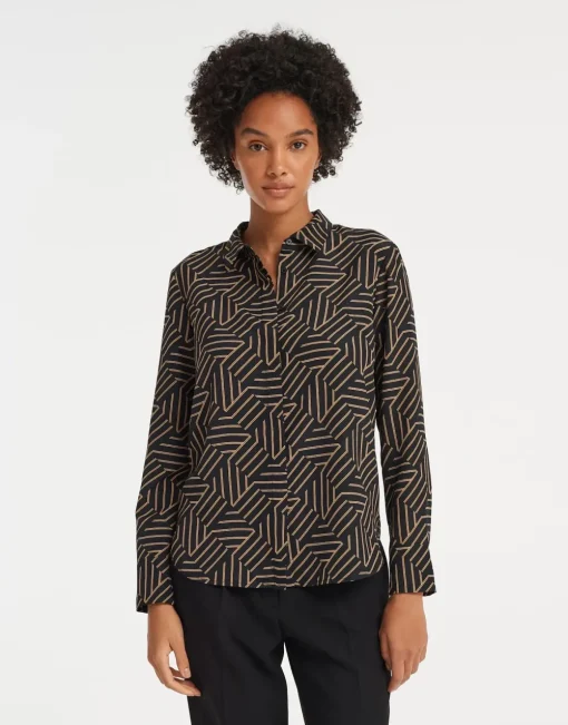 Opus blouse 10007210959147 Zwart Discount