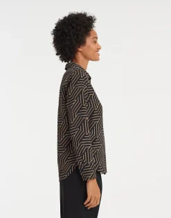 Opus blouse 10007210959147 Zwart Discount