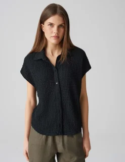 Opus blouse 10421712288100 Zwart Discount
