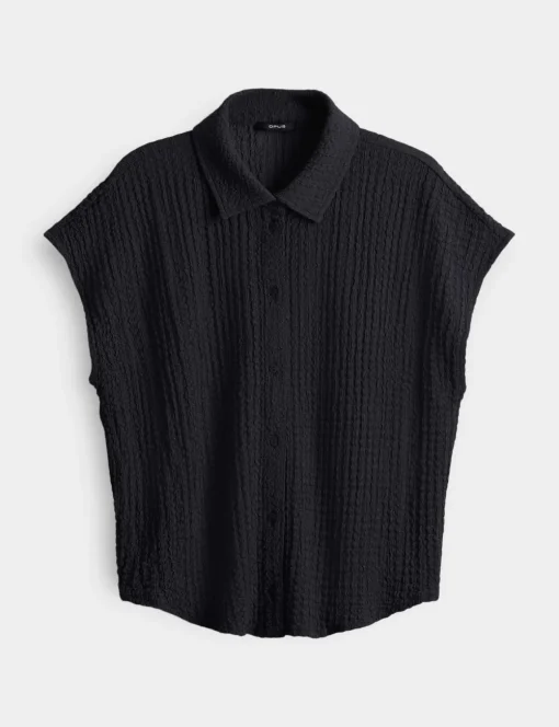 Opus blouse 10421712288100 Zwart Discount