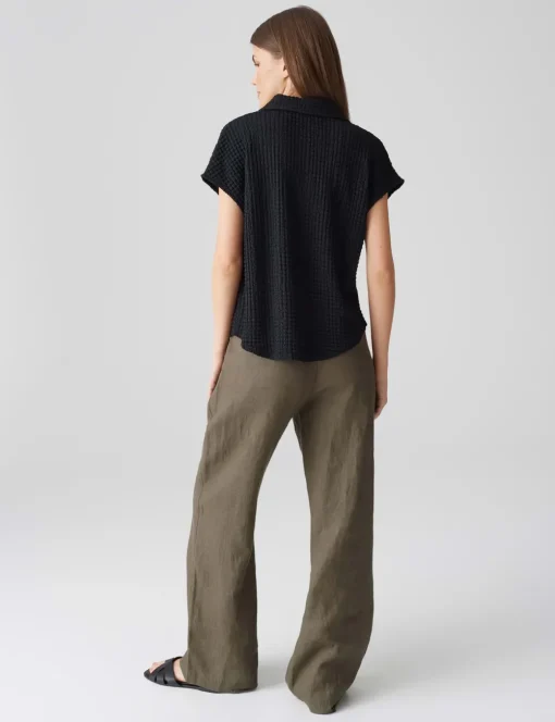 Opus blouse 10421712288100 Zwart Discount