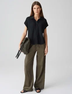 Opus blouse 10421712288100 Zwart Discount