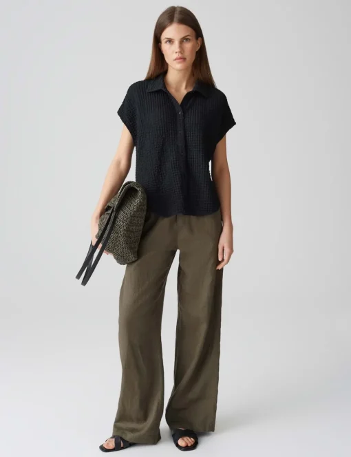 Opus blouse 10421712288100 Zwart Discount