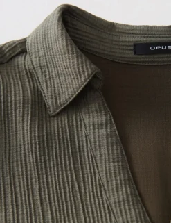 Opus blouse 10403413096344 Olijf groen Online