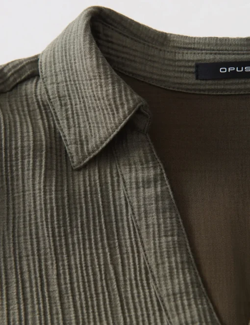 Opus blouse 10403413096344 Olijf groen Online