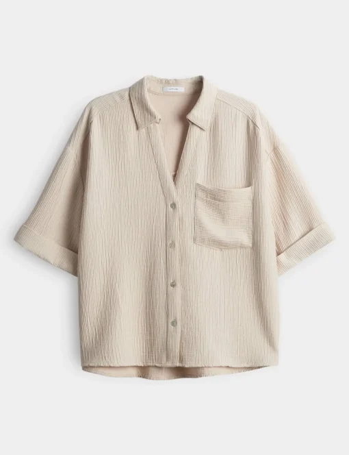 Opus blouse 10403413096344 Beige Discount