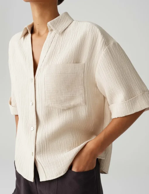 Opus blouse 10403413096344 Beige Discount