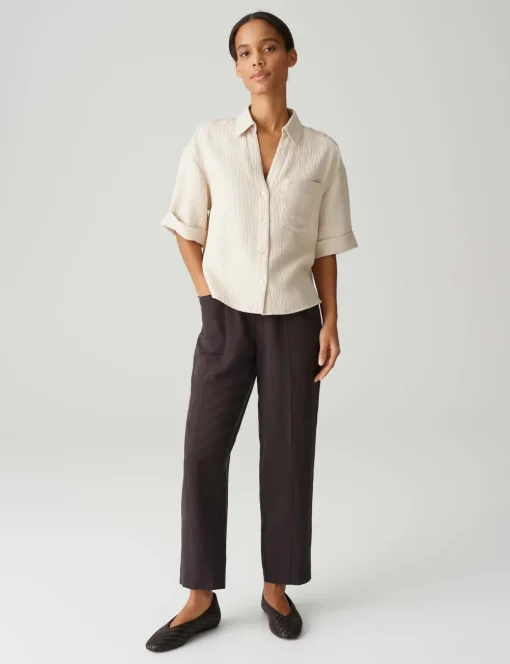 Opus blouse 10403413096344 Beige Discount